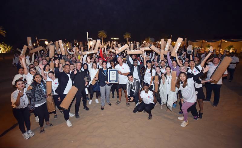 Emirates Group set yoga world record