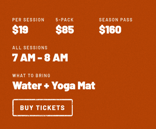 Yoga On The Rocks 2024 Tickets